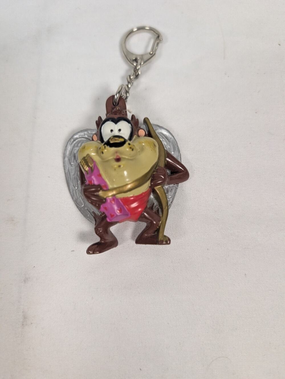 VTG Looney Tunes PVC Keychain TAZ Tasmanian Devel Figure Angel Wings Cupid